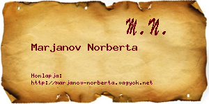 Marjanov Norberta névjegykártya